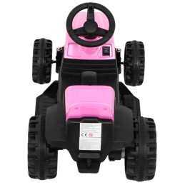 Traktor z Przyczepą Różowy