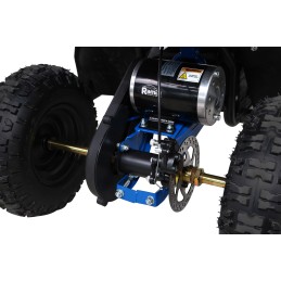 Quad HIPERFECT na akumulator Niebieski 35km/h + Silnik 1000W + Koła pompowane + Regulacja siedzenia