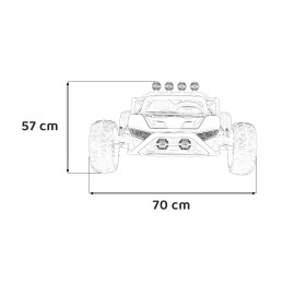 Auto Buggy Racing 5 na akumulator dla dzieci Czerwony + Silniki 2x200W + Pilot + Audio LED + Wolny Start