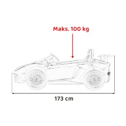 Auto Lamborghini Aventador SV na akumulator dla 2 dzieci Biały