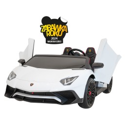 Auto Lamborghini Aventador SV na akumulator dla 2 dzieci Biały