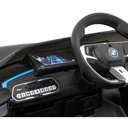 Autko BMW i4 na akumulator dla dzieci Czarny + Wolny Start + EVA + Ekoskóra + Audio LED + Pilot