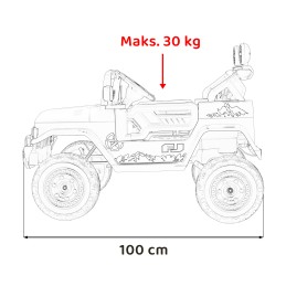 Toyota FJ Cruiser dla dzieci Beżowy + Pilot + Napęd 4x4 + Audio LED + EVA + Wolny Start