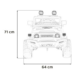 Toyota FJ Cruiser dla dzieci Beżowy + Pilot + Napęd 4x4 + Audio LED + EVA + Wolny Start