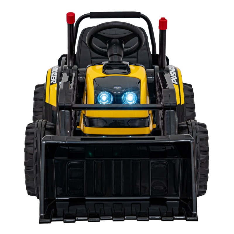 Koparka Traktor na akumulator dla dzieci Żółty + Ruchome Ramię Łyżka + Pilot + Wolny Start + Radio FM + LED