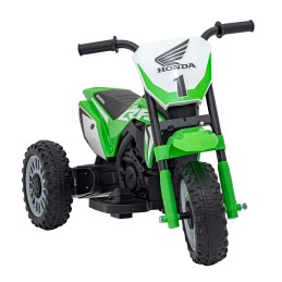 Motorek Cross Honda CRF 450R na akumulator dla dzieci Zielony + 3 Koła + Gumowy Bieżnik + Klakson