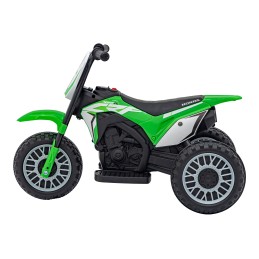 Motorek Cross Honda CRF 450R na akumulator dla dzieci Zielony + 3 Koła + Gumowy Bieżnik + Klakson