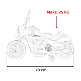 Motorek Chopper FASTER na akumulator dla dzieci Różowy + Radio FM + Panel audio + LED