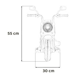 Motorek Chopper FASTER na akumulator dla dzieci Różowy + Radio FM + Panel audio + LED