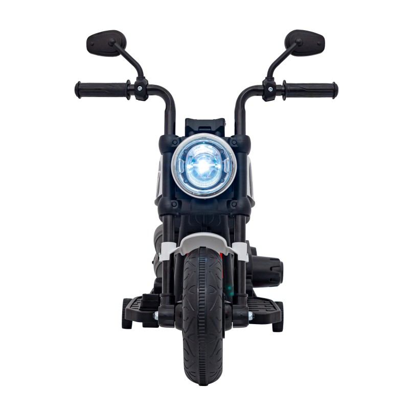 Motorek Chopper FASTER na akumulator dla dzieci Biały + Radio FM + Panel audio + LED