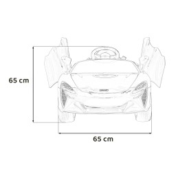 McLaren auto na akumulator dla dzieci Czarny + Napęd 4x4 + Pilot + Wolny Start + EVA + Audio LED