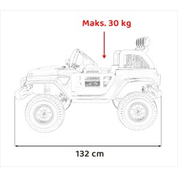 Auto terenowe OFF-ROAD 3.0 dla dzieci Różowy + Pilot + Wolny Start + Pasy + Audio LED