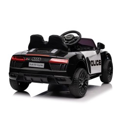 Audi R8 Policja na akumulator dla dzieci + Pilot + EVA + Wolny Start + MP3 LED
