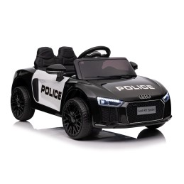 Audi R8 Policja na akumulator dla dzieci + Pilot + EVA + Wolny Start + MP3 LED