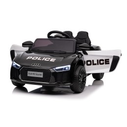 Audi R8 Policja na akumulator dla dzieci + Pilot + EVA + Wolny Start + MP3 LED