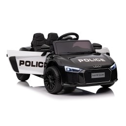Audi R8 Policja na akumulator dla dzieci + Pilot + EVA + Wolny Start + MP3 LED
