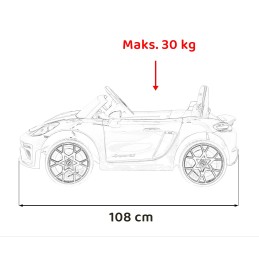 Pojazd Porsche Spyder RS 718 Biały sportowy samochód