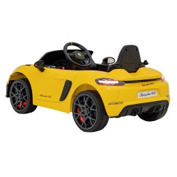 Pojazd Porsche Spyder RS 718 Żółty samochód sportowy